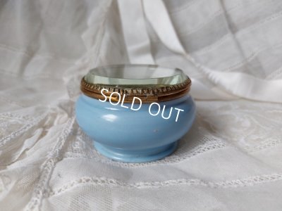 画像4: アンティーク陶器小鳥柄パウダージャー