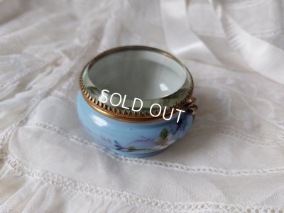 画像6: アンティーク陶器小鳥柄パウダージャー