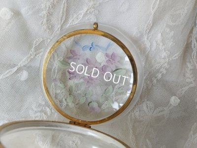 画像7: アンティークすみれ柄パウダージャー