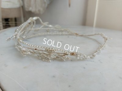 画像13: アンティークベール付ワックスフラワーティアラ