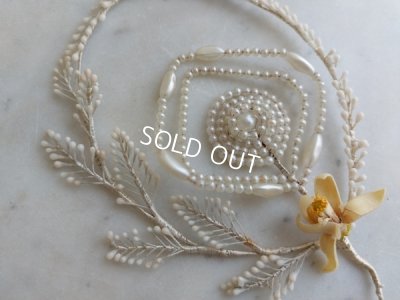 画像17: アンティークベール付ワックスフラワーティアラ