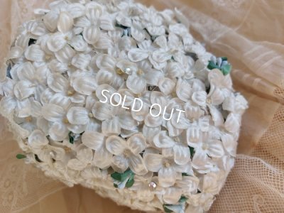 画像2: アンティーク布花ハット