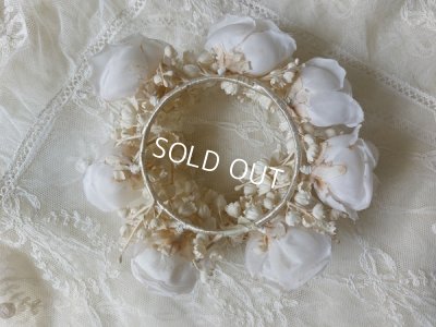 画像10: アンティークすずらんとローズの花冠