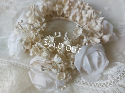 画像7: アンティークすずらんとローズの花冠