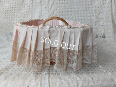 画像13: アンティークレース装飾バスケット