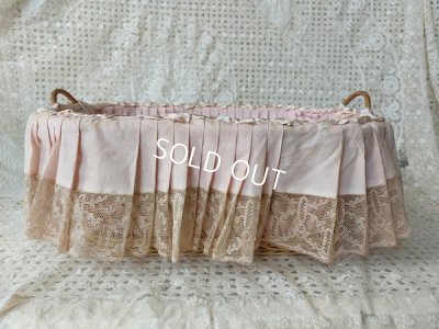 画像14: アンティークレース装飾バスケット