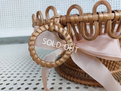 画像10: クッション付きリボン装飾バスケット