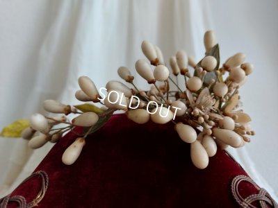 画像5: アンティークワックスフラワーティアラ