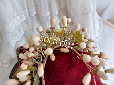 画像7: アンティークワックスフラワーティアラ