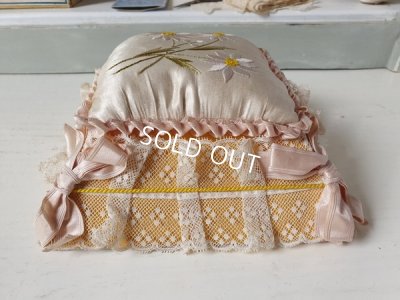 画像5: アンティーク花柄刺繍レース装飾ボックス