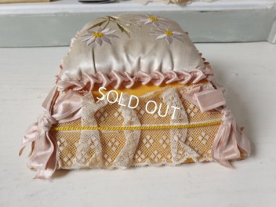 画像6: アンティーク花柄刺繍レース装飾ボックス