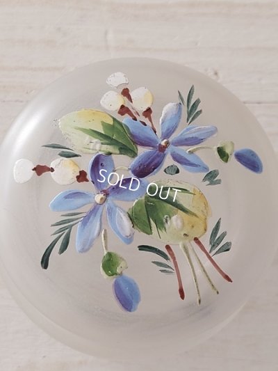 画像3: アンティーク花柄パウダージャー