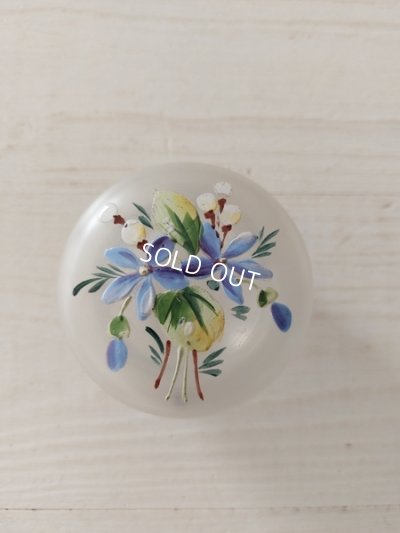 画像2: アンティーク花柄パウダージャー