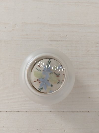 画像8: アンティーク花柄パウダージャー