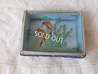 画像3: アンティーク小鳥柄ガラスケース