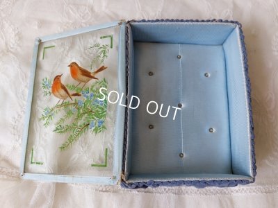 画像4: アンティーク小鳥柄ガラスケース