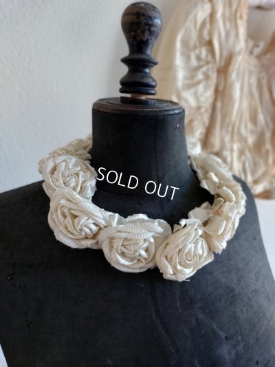 画像5: アンティーク布花冠