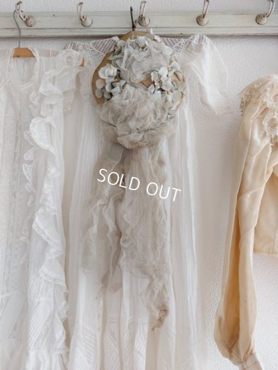 画像2: アンティーク布花ハット