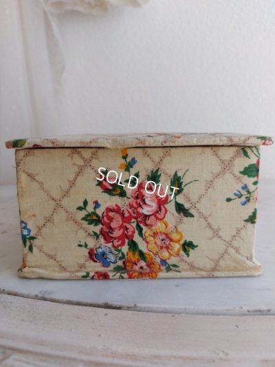 画像2: アンティーク花柄カルトナージュボックス