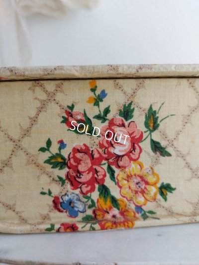 画像3: アンティーク花柄カルトナージュボックス