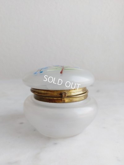 画像7: アンティーク花柄パウダージャー