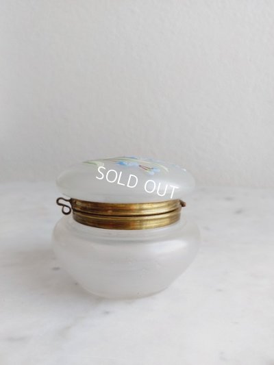 画像10: アンティーク花柄パウダージャー