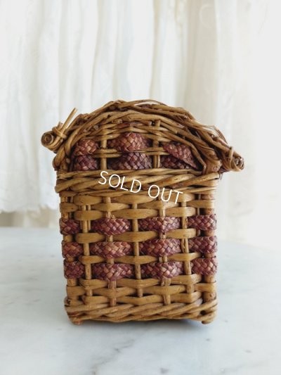 画像8: アンティーク持ち手付小さなバスケット