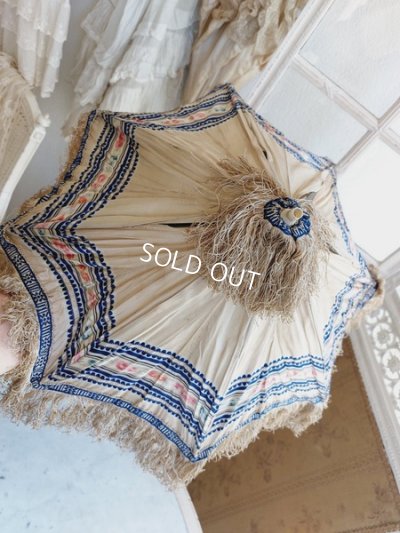 画像2: アンティークシルクパラソル