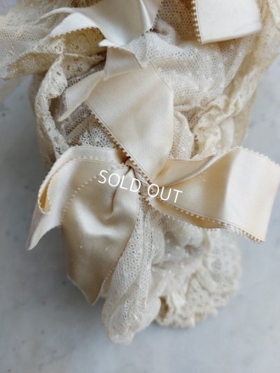 画像5: アンティークワックスオーナメント付きレースポーチ