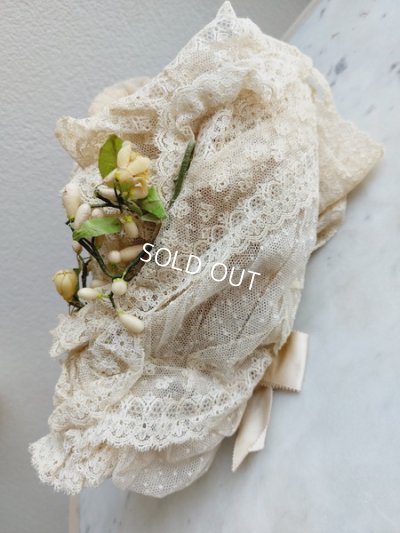 画像11: アンティークワックスオーナメント付きレースポーチ