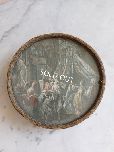 画像2: アンティークガラス付きカルトナージュボックス