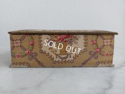 画像11: アンティーク花かご柄カルトナージュボックス