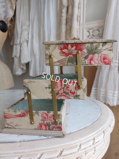 画像16: アンティークカルトナージュソーイングボックス