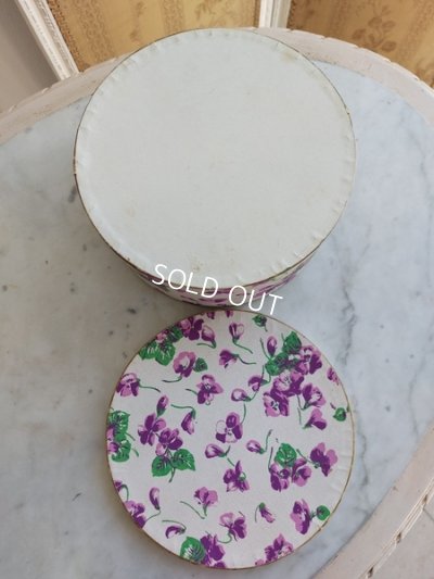 画像6: アンティークすみれ柄紙箱