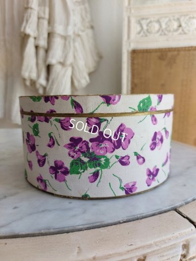 画像9: アンティークすみれ柄紙箱