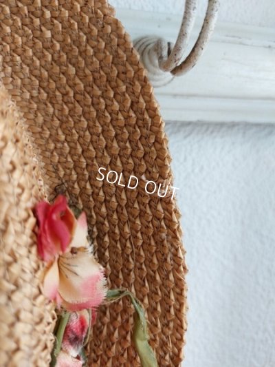 画像12: アンティーク布花ストローハット