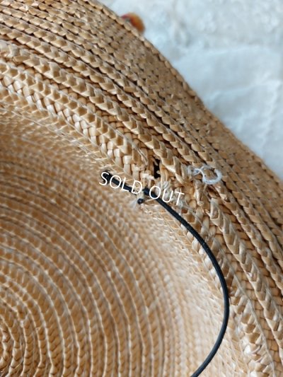 画像10: アンティーク布花ストローハット