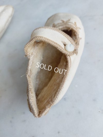 画像6: アンティーク白いベビーシューズ