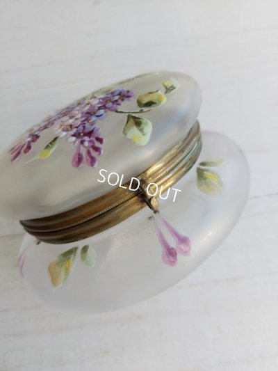 画像4: アンティークライラック柄パウダージャー