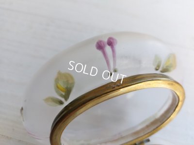 画像9: アンティークライラック柄パウダージャー