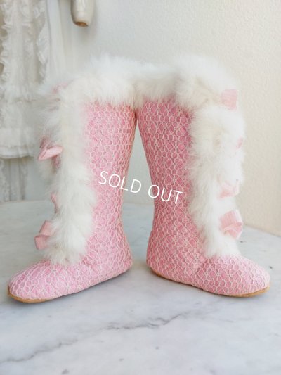 画像4: アンティークふわふわのベビーロングシューズ