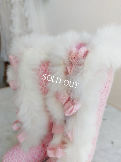 画像7: アンティークふわふわのベビーロングシューズ