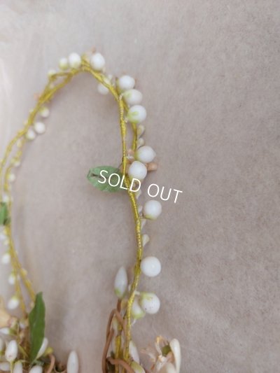 画像2: アンティークマリエワックスフラワーティアラ