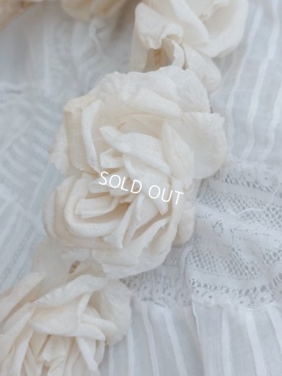 画像2: アンティーク布花冠