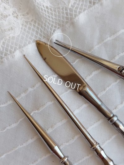 画像23: アンティークシルバーソーイングセット