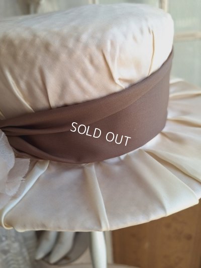 画像7: アンティーク布花装飾ストローハット、布花2種