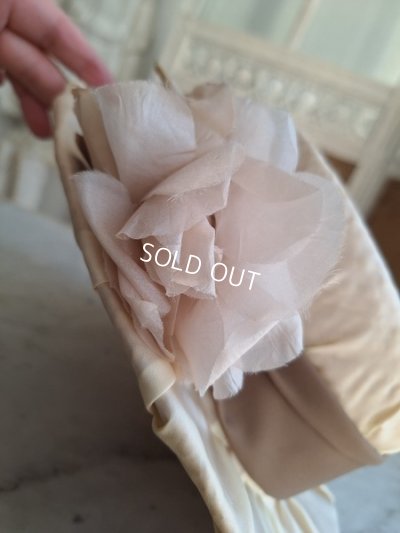 画像12: アンティーク布花装飾ストローハット、布花2種