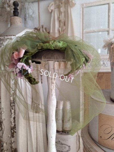 画像9: ヴィンテージ布花ハット