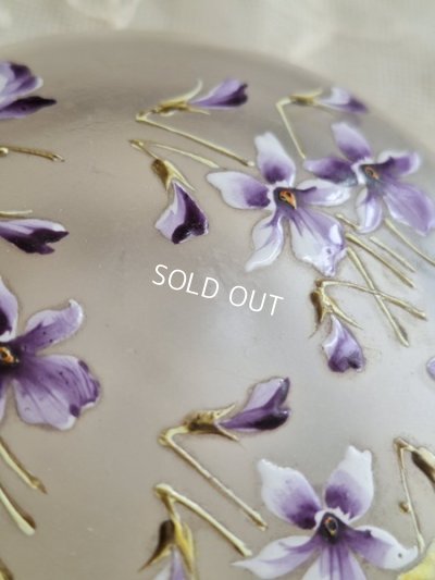 画像11: アンティークすみれ柄パウダージャー