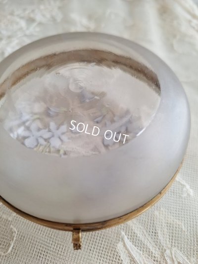 画像10: アンティークすみれ柄パウダージャー